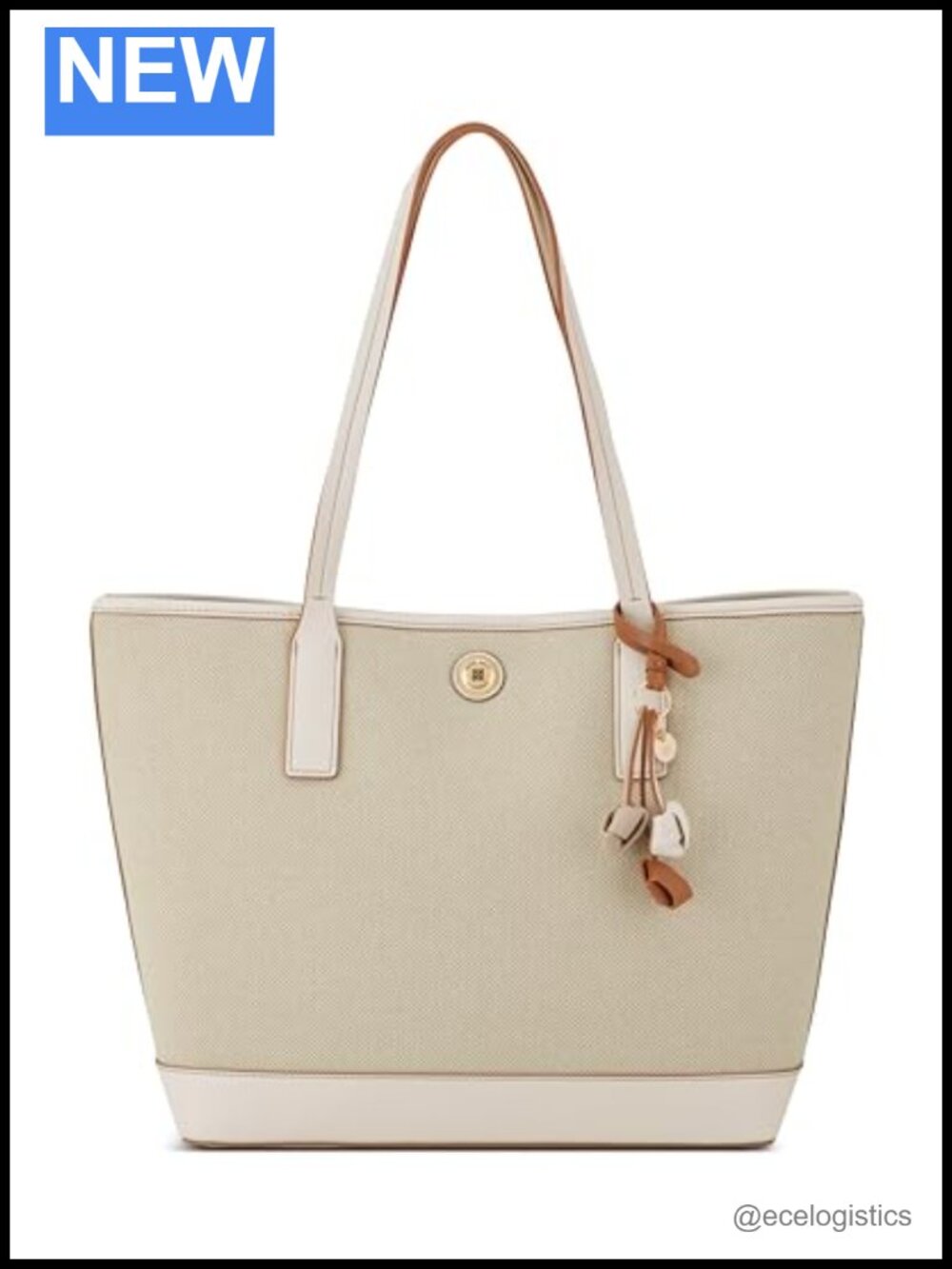 Nine West Talley 2-in-1 Tote Canvas Satchel with Removable Clutch